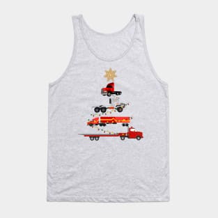 Trucker Christmas Tree Tank Top